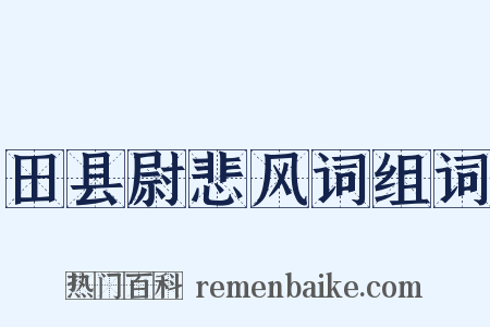 田县尉悲风词组词是什么意思的图片